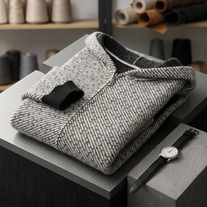 Lawrence Cashmere Zip Sweater