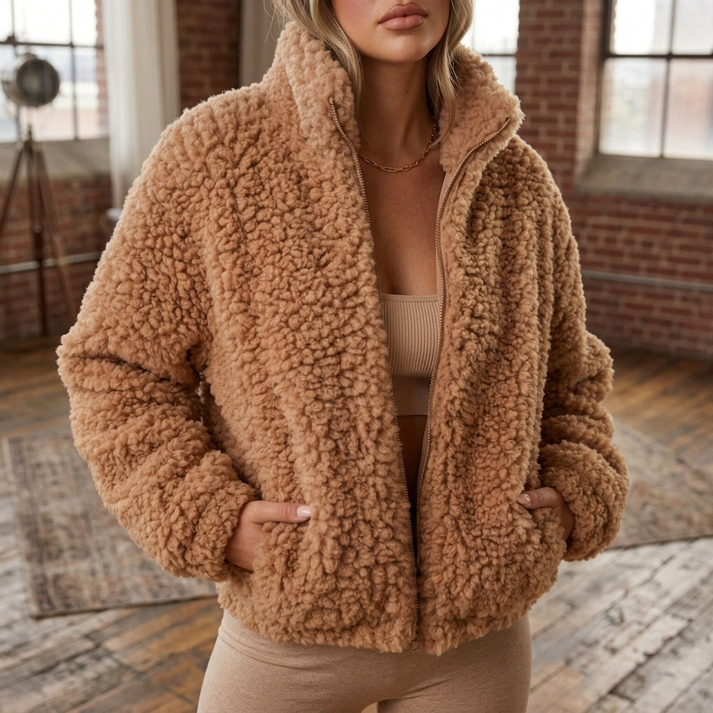 Aspen Sherpa Jacket - brown