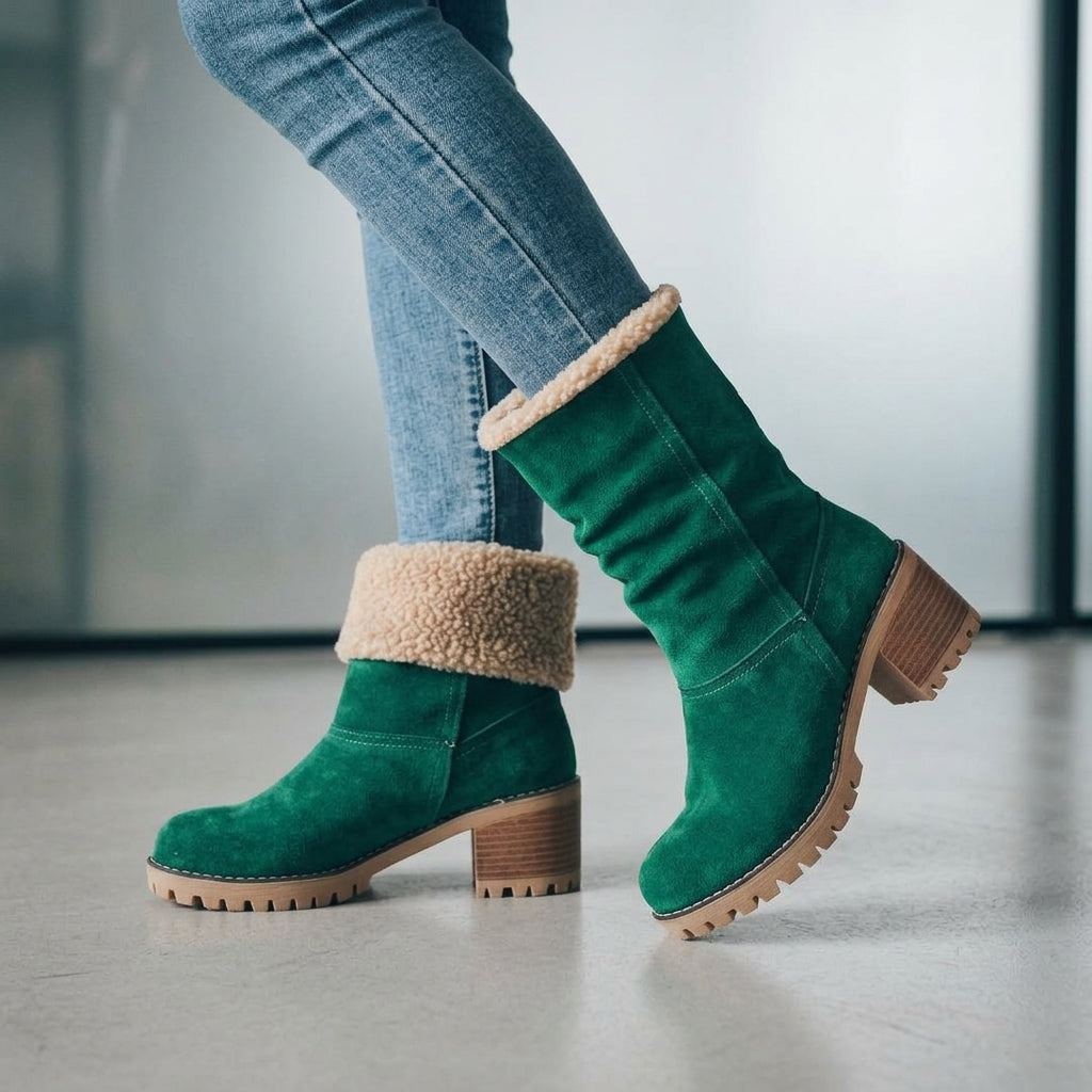 Willow Sherpa Boots - Green