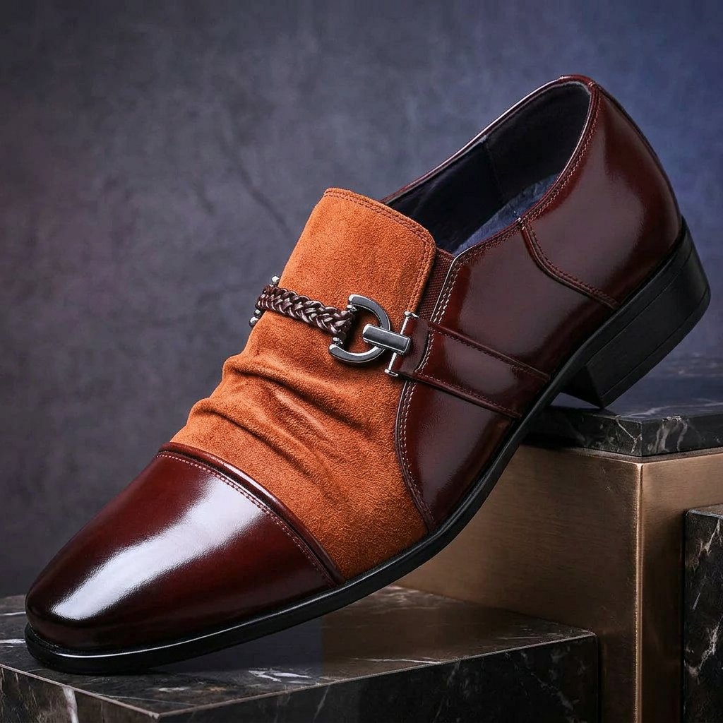 BRUNELLI BIT LOAFERS - wine red
