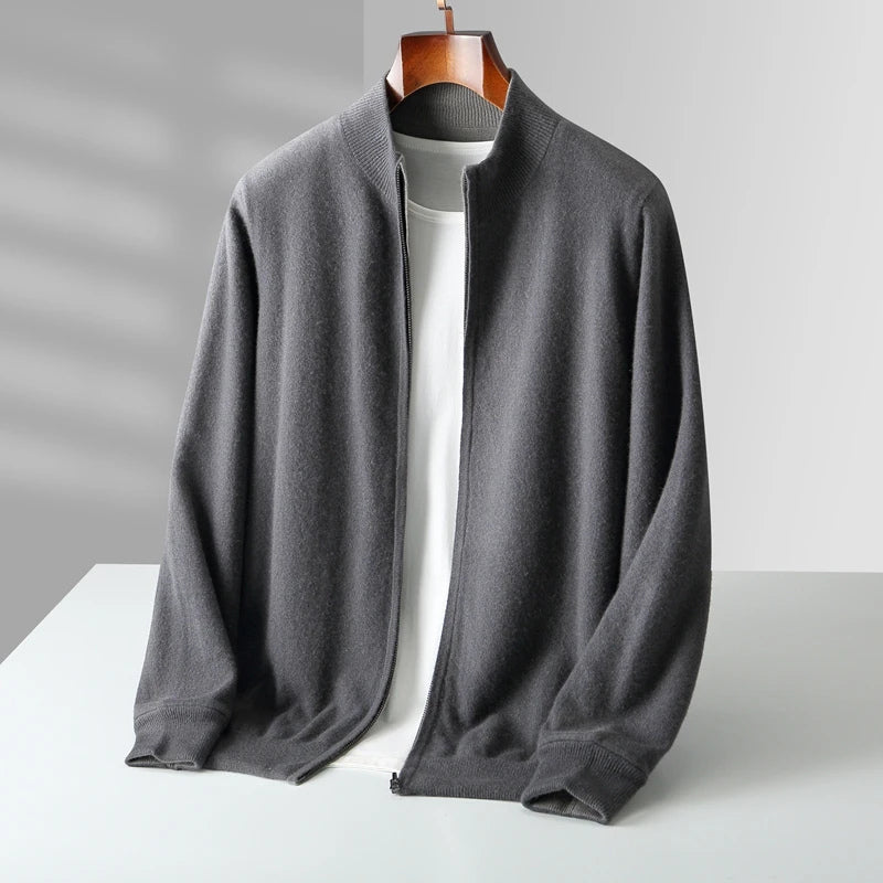 CARMANO CASHMERE CARDIGAN - heather grey
