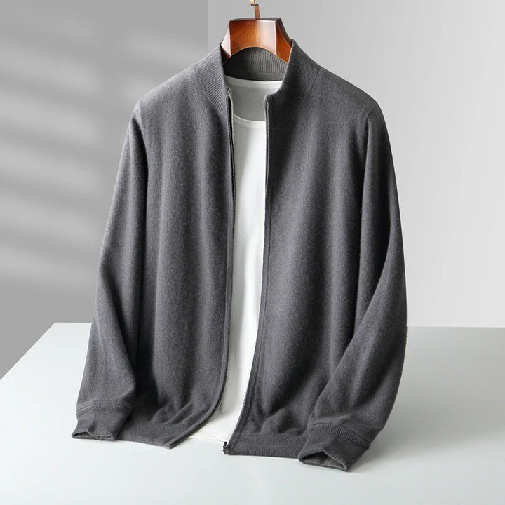CARMANO CASHMERE CARDIGAN - heather grey