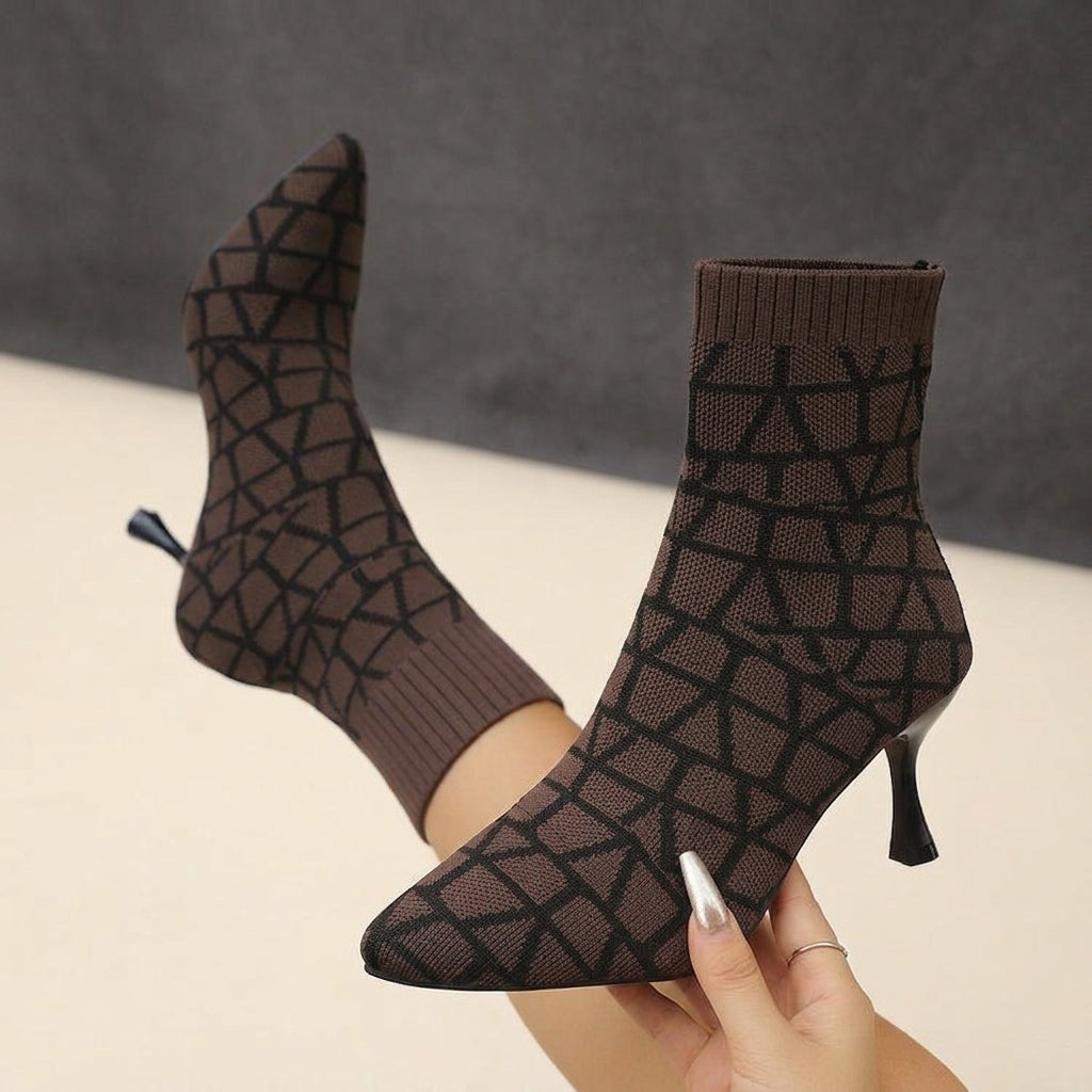 Aria High-Heel Knitted Boots