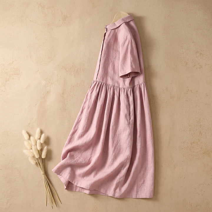LYLA BELLE LINEN DRESS - Petal Blush