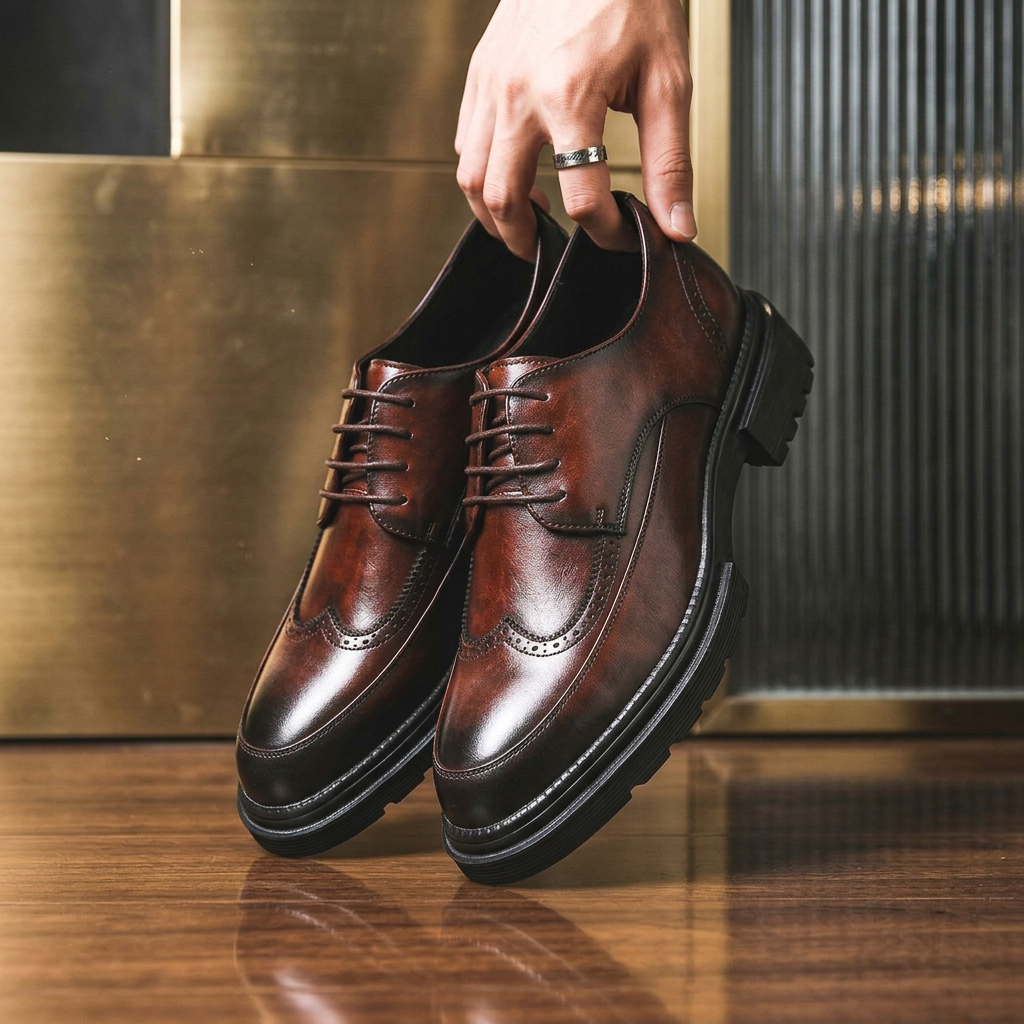 Vincenzo Genuine Leather Derbies