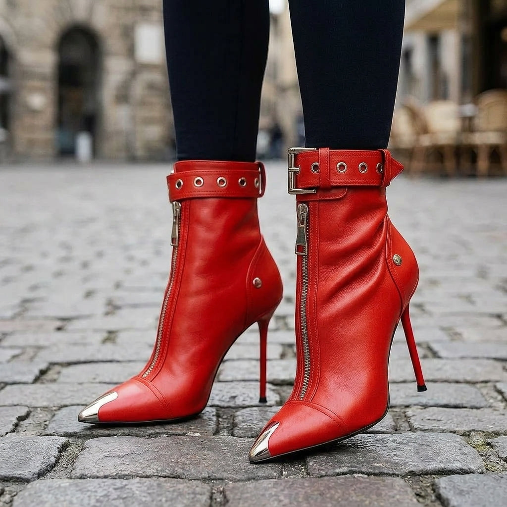LYLA LEATHER ZIP-BOOTS