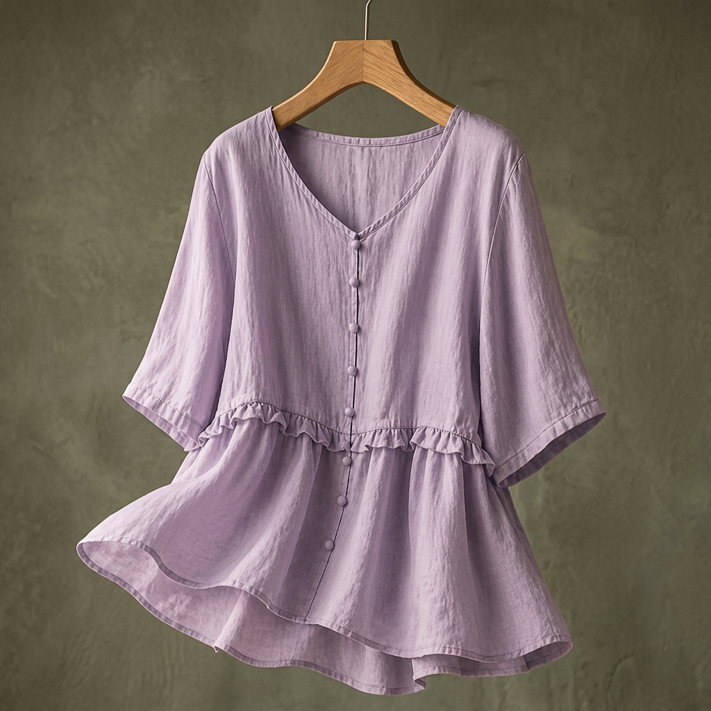 LAINEY JANE LINEN BLOUSE - Sage Green