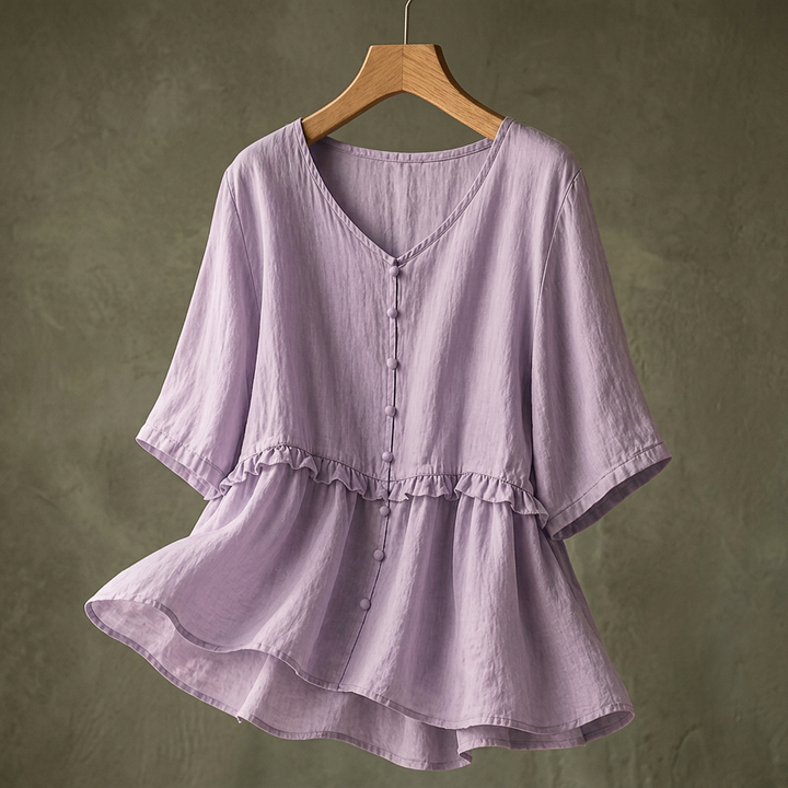 LAINEY JANE LINEN BLOUSE - Sage Green