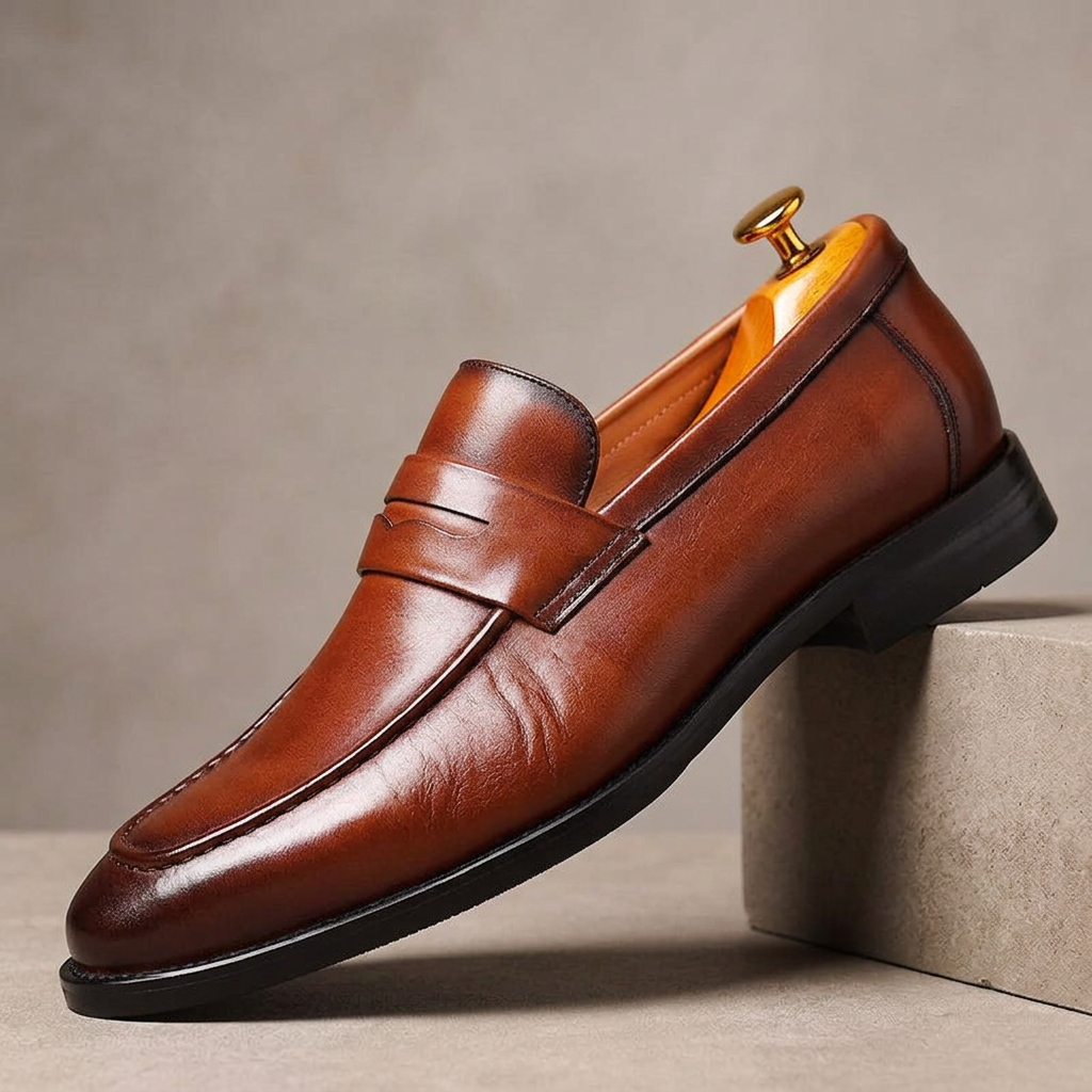 Belmont Genuine Leather Dress Shoes - Brown
