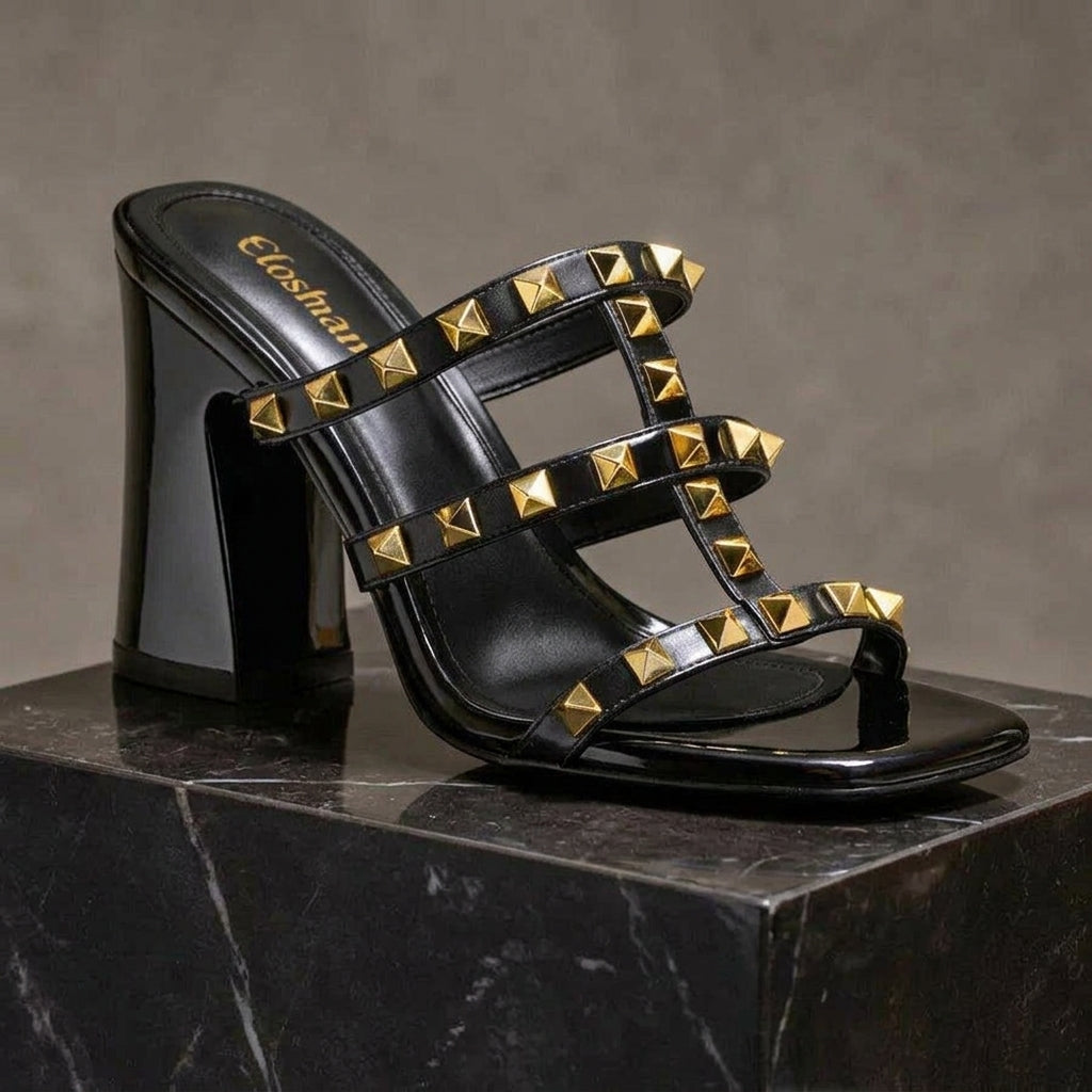 MARCELLA ASTER BLOCK HEELS - black