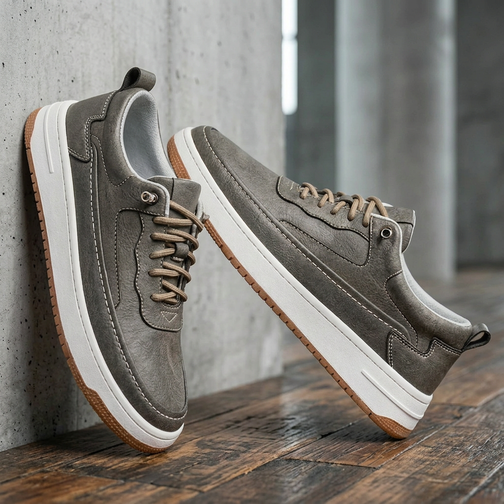 WALKER BROOKS LEATHER SNEAKERS