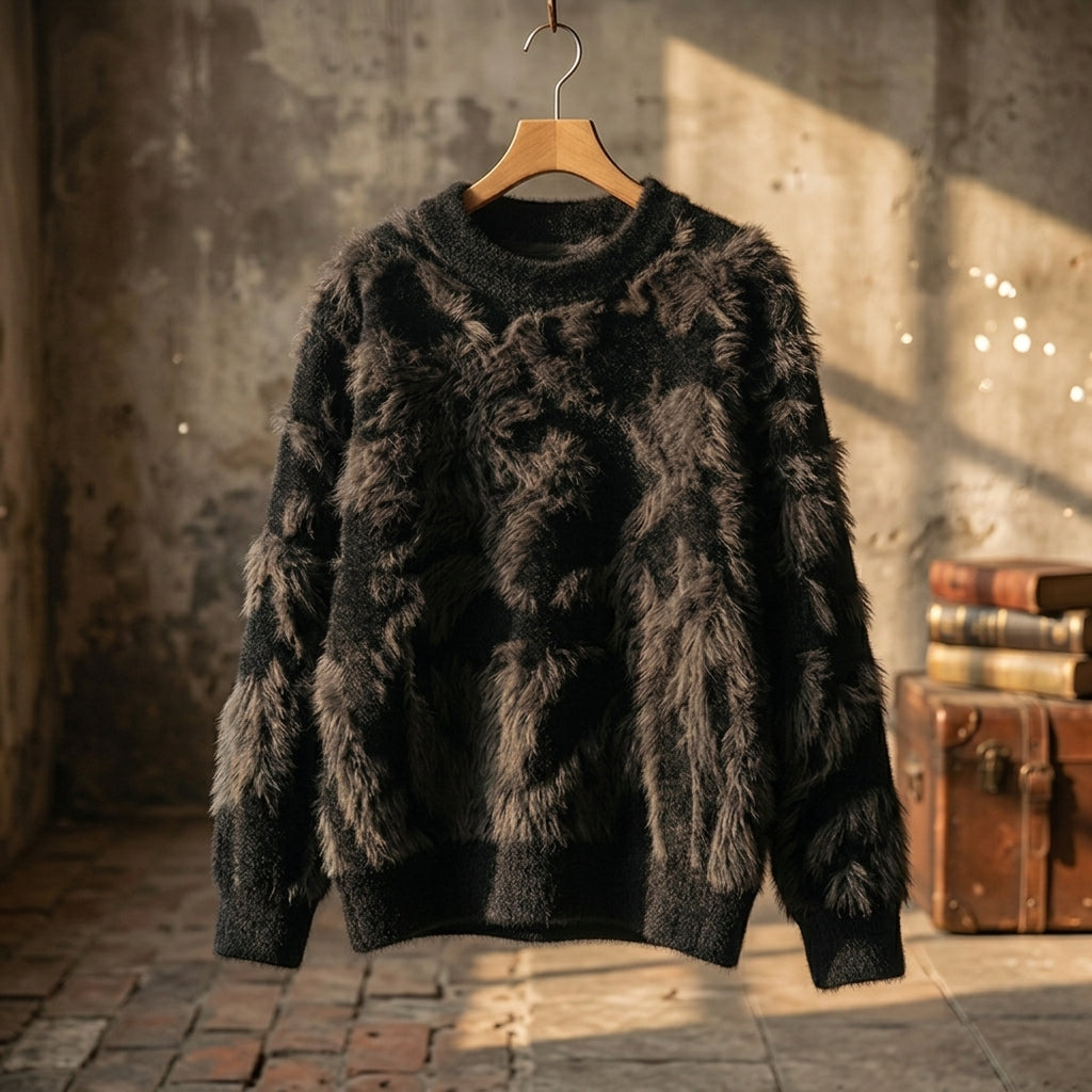 Ashford Textured Crew Knit - Black