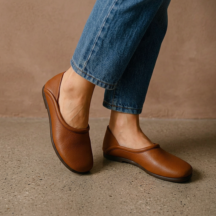 Eden Boho Slip Ons - Brown