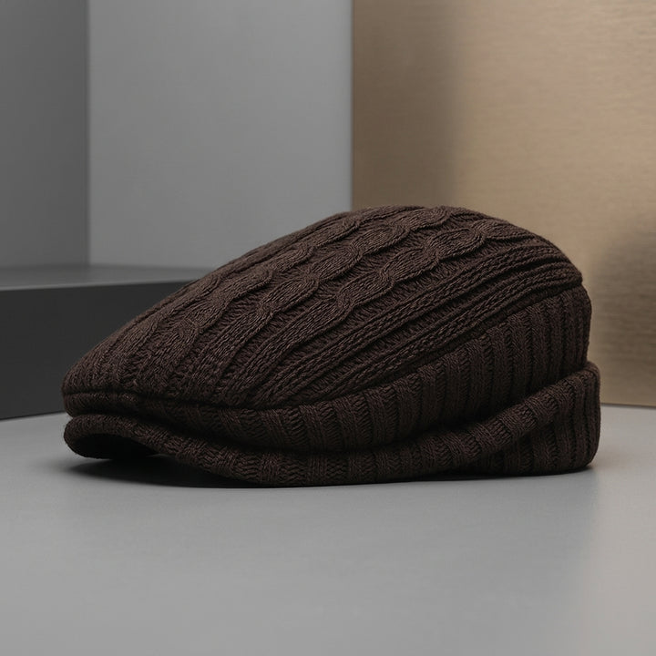 Callahan Cable-Knit Cap - Dark Brown