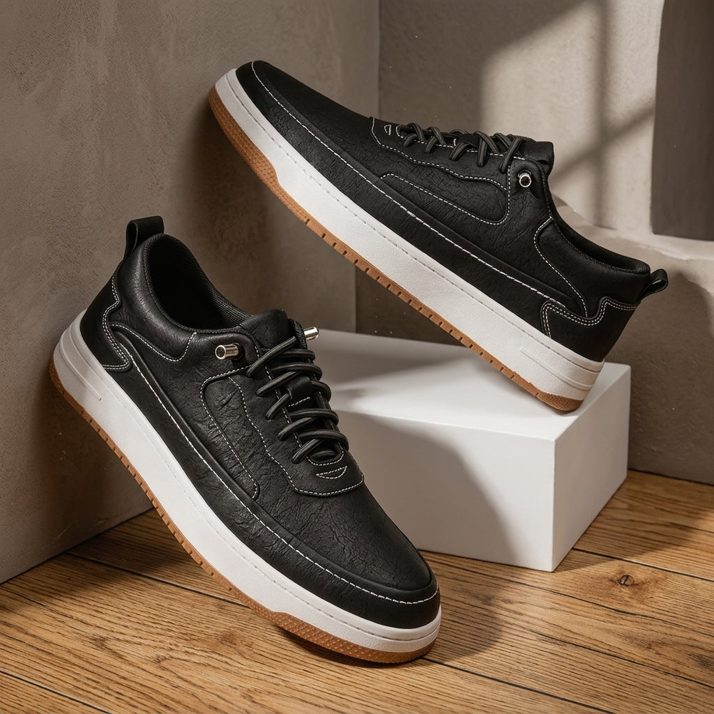 WALKER BROOKS LEATHER SNEAKERS
