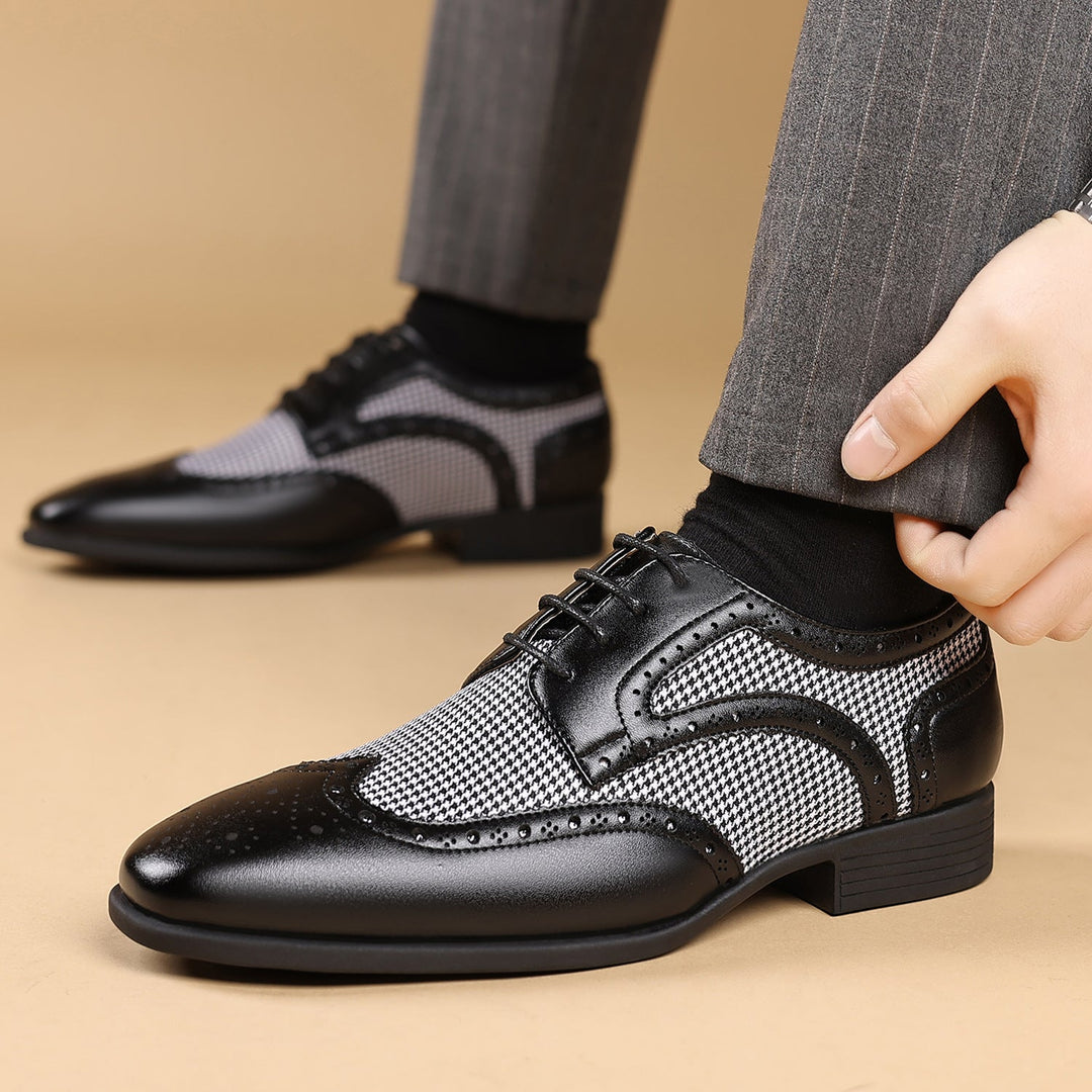 Remington Houndstooth Dress Shoes - black