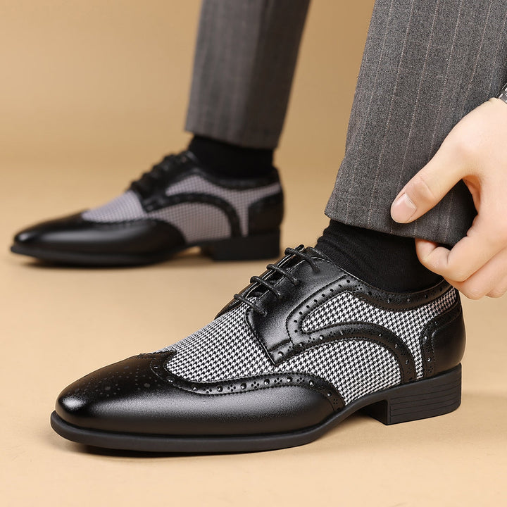Remington Houndstooth Dress Shoes - black