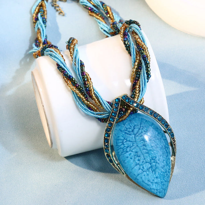 Serenity Boho Necklace - dark blue