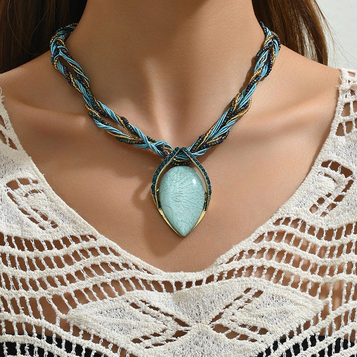 Serenity Boho Necklace - light blue
