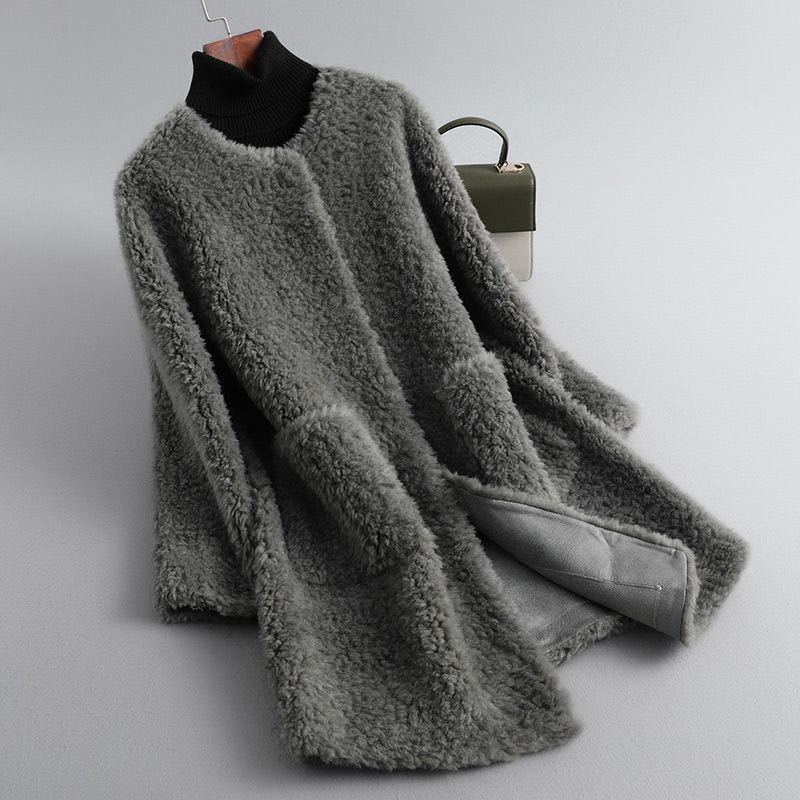 Amoria Plush Coat - grey