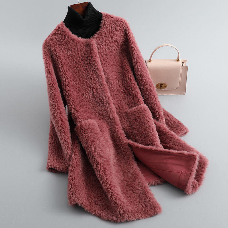 Amoria Plush Coat - red