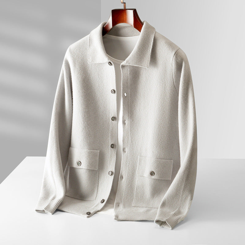 Milton Cashmere Cardigan - white