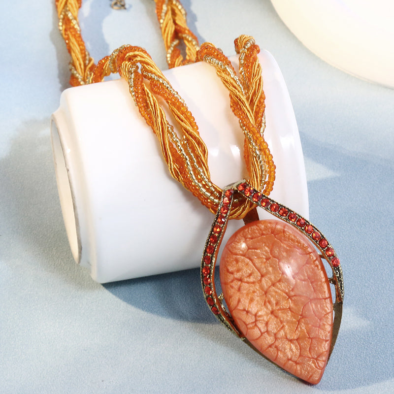 Serenity Boho Necklace - orange