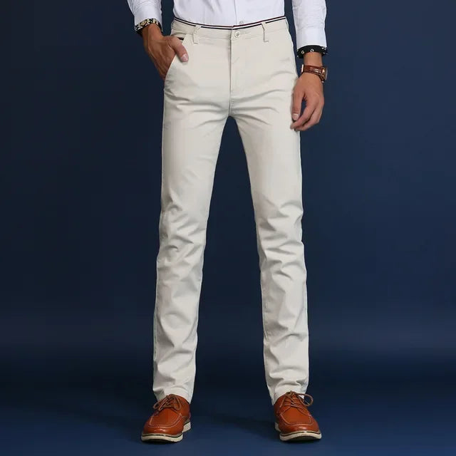 Oxford Slim Cotton Trousers by Tom Claren