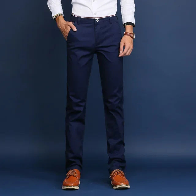 Oxford Slim Cotton Trousers by Tom Claren