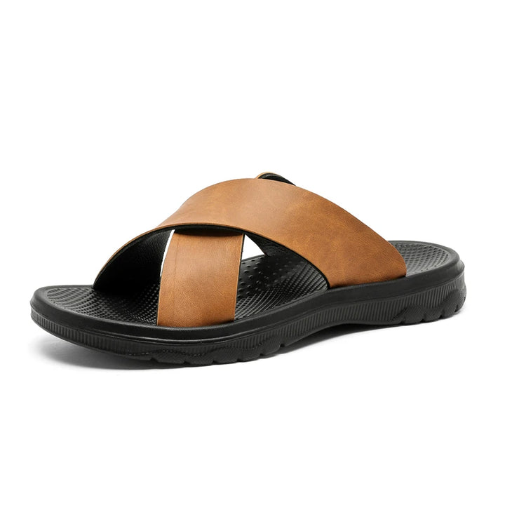 Riviera Luxe Leather Slides