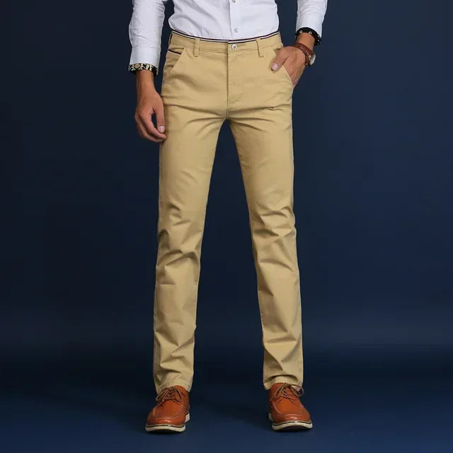 Oxford Slim Cotton Trousers by Tom Claren