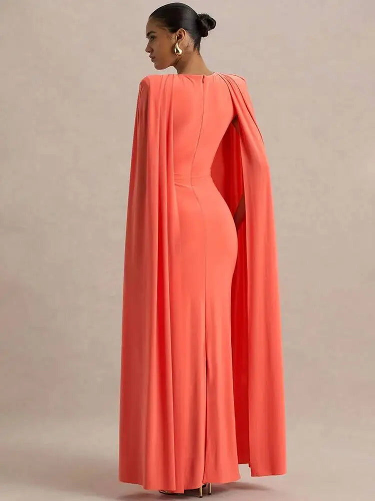 Lyra Cape Maxi Dress