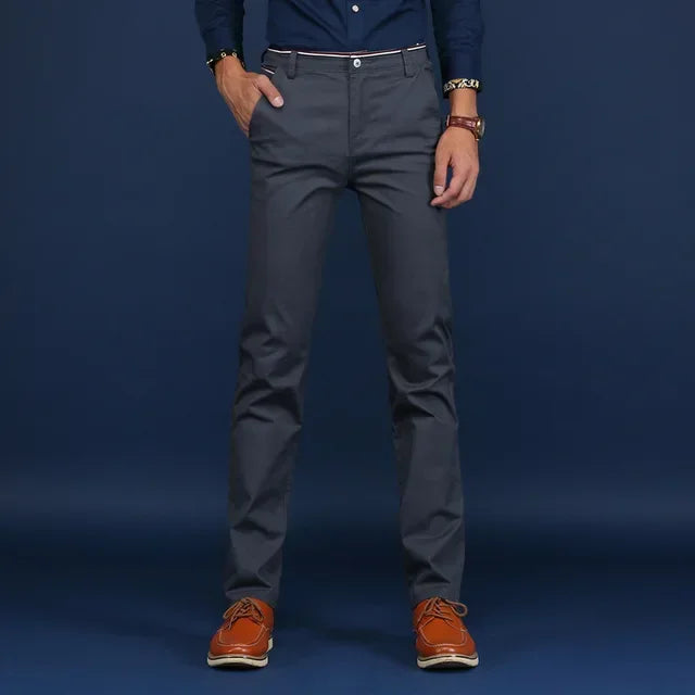 Oxford Slim Cotton Trousers by Tom Claren