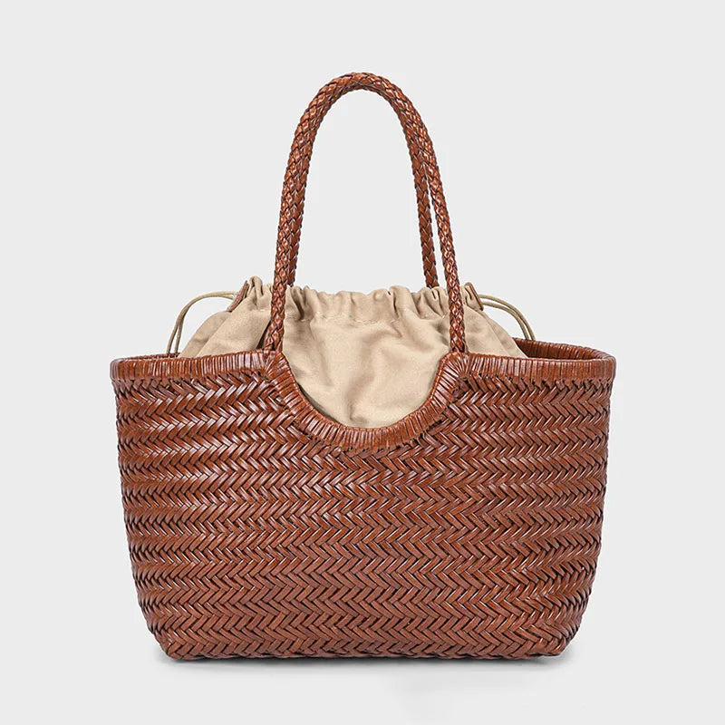 Ardin Leather Woven Tote