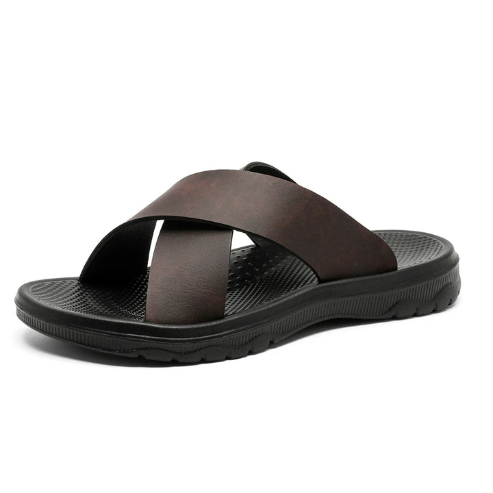 Riviera Luxe Leather Slides