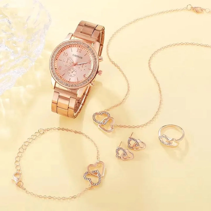 Alara Rose Gold Jewelry Watch Set by Tom Claren