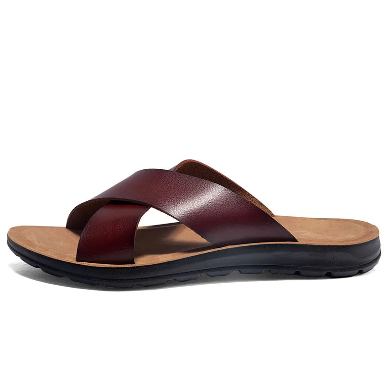 Riviera Luxe Leather Slides