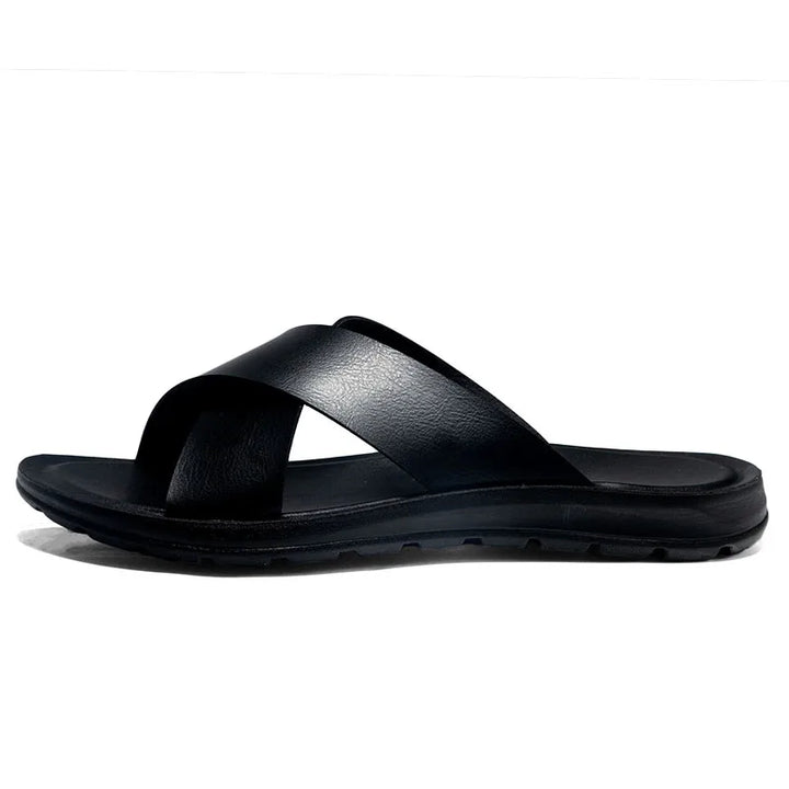 Riviera Luxe Leather Slides