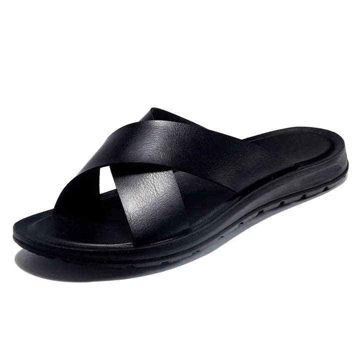 Riviera Luxe Leather Slides