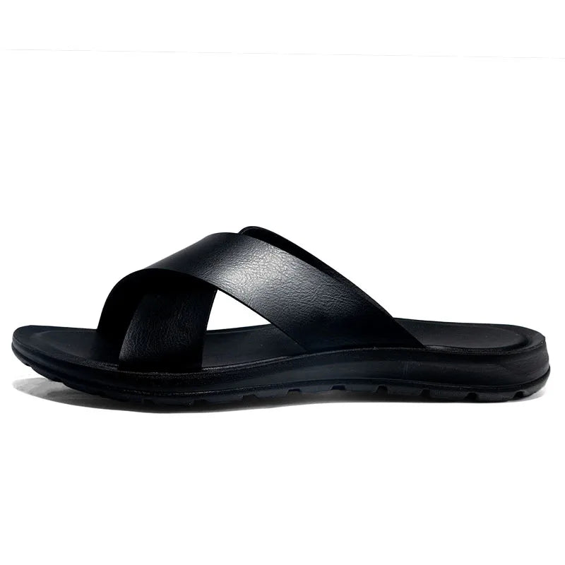 Riviera Luxe Leather Slides