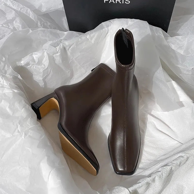 Stella Zipper Ankle Boots by Tom Claren