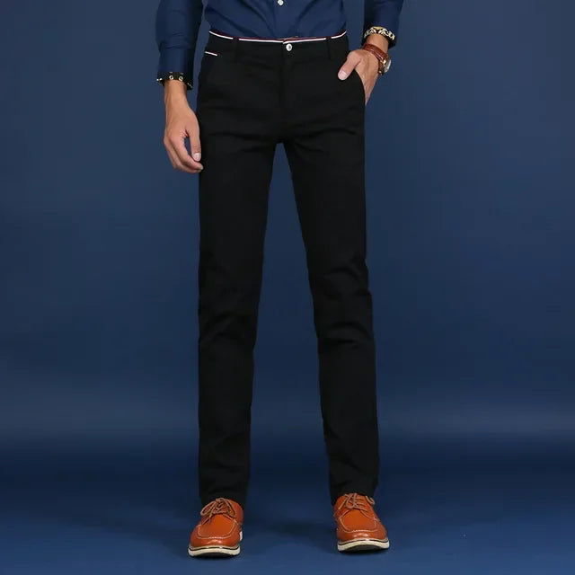 Oxford Slim Cotton Trousers by Tom Claren