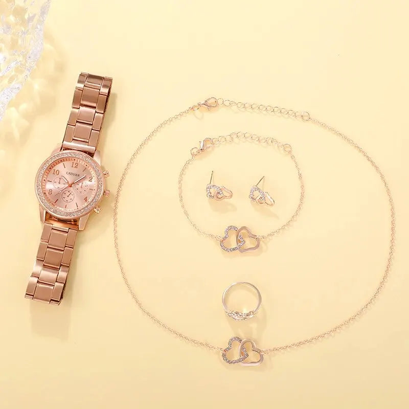 Alara Rose Gold Jewelry Watch Set by Tom Claren