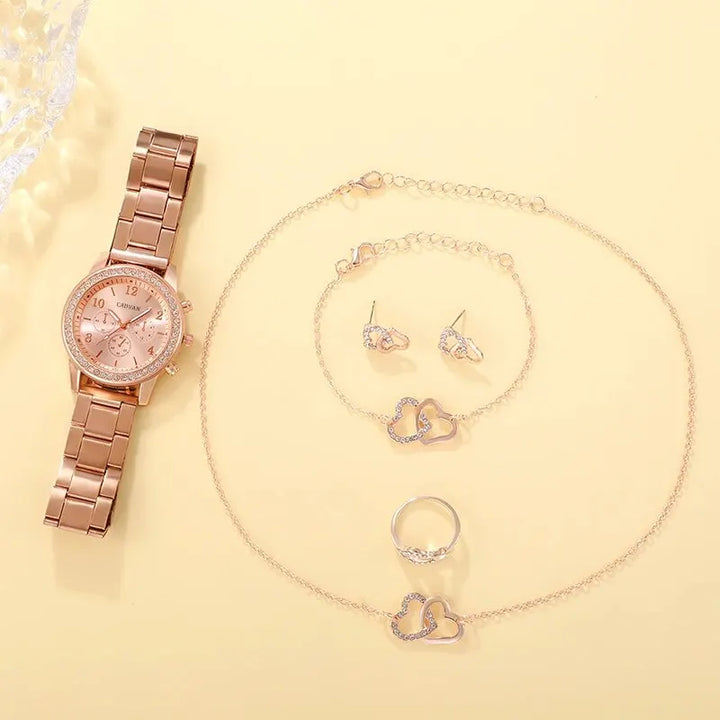 Alara Rose Gold Jewelry Watch Set by Tom Claren