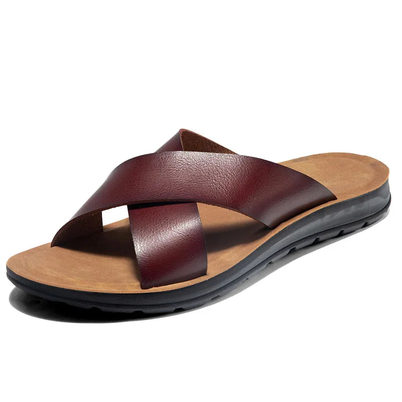 Riviera Luxe Leather Slides
