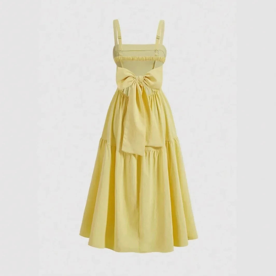 Yellow Midi Dress by Tom Claren