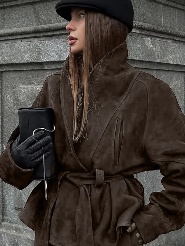 Faux Suede Streetwear Jacket