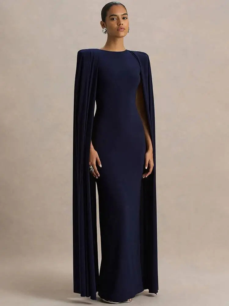 Lyra Cape Maxi Dress