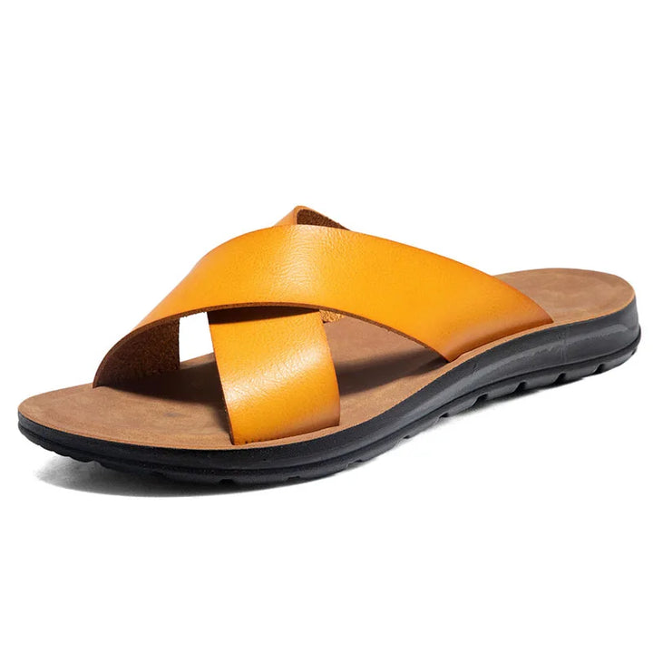 Riviera Luxe Leather Slides
