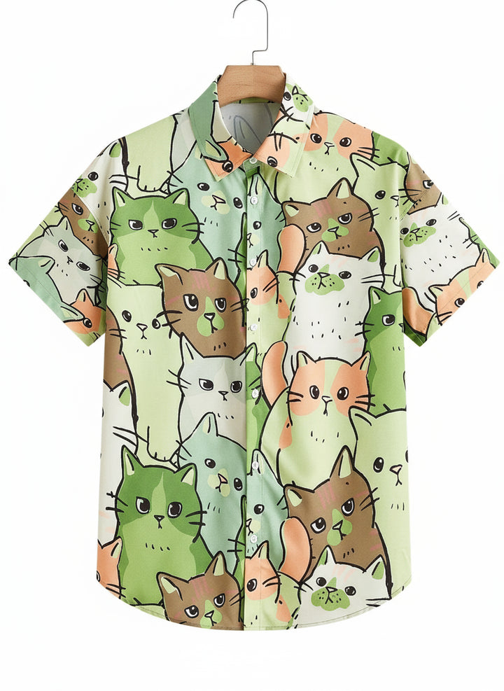Forte Cat Print Shirt by Tom Claren
